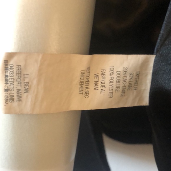 L.L. Bean Wool Cashmere Black Blazer Jacket sz 6 - Picture 9 of 14
